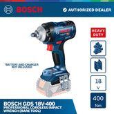 Bosch GDS 18V-400 Professional Cordless Impact Wrench (Bare Tool)